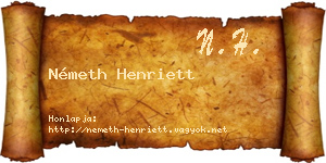 Németh Henriett névjegykártya