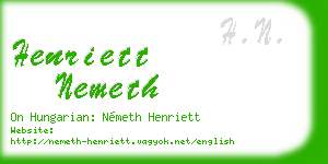 henriett nemeth business card